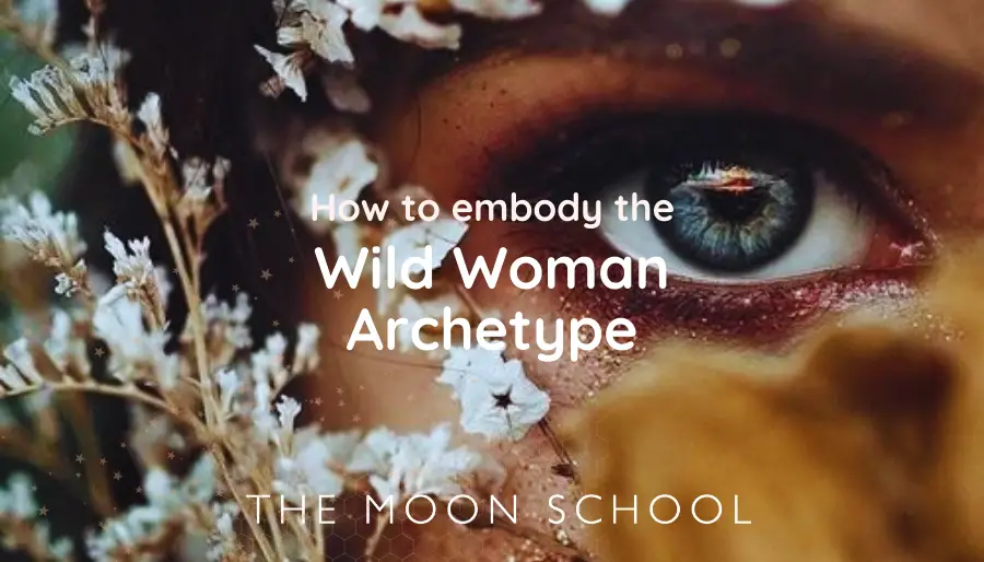 Eye of a wild woman expressing huntress archetype energy