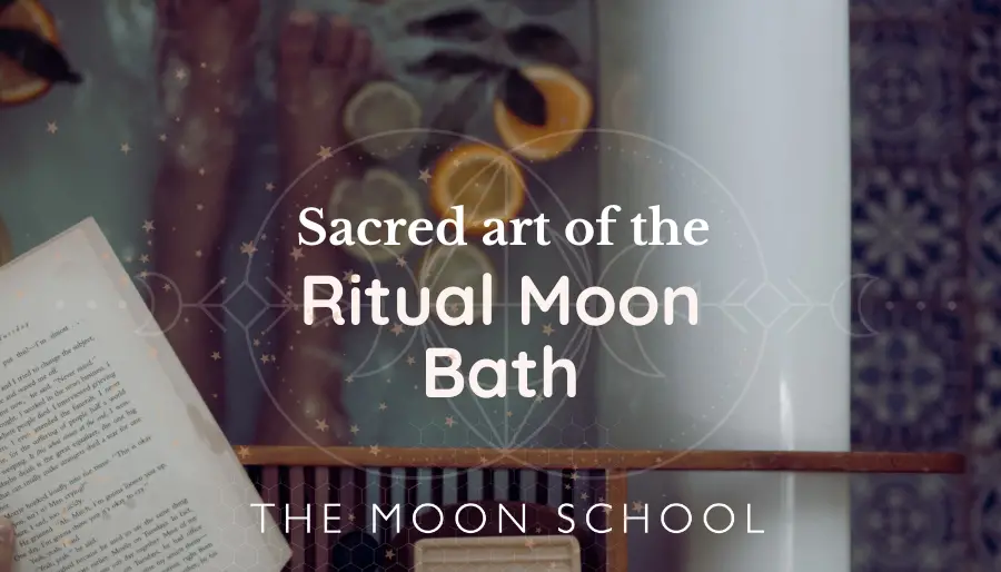 Woman taking a Moon bath
