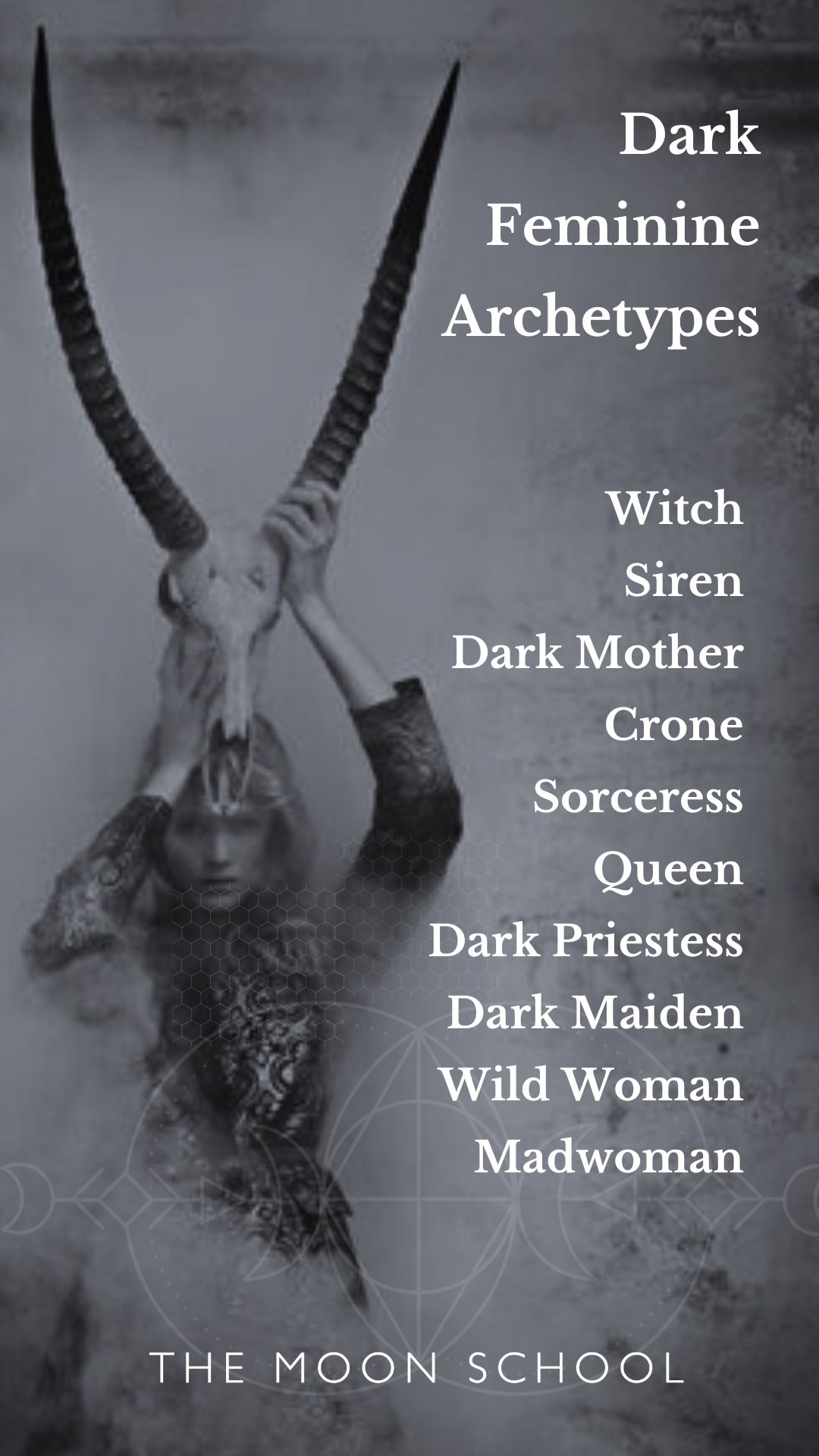 Pin of 10 dark feminine archetypes