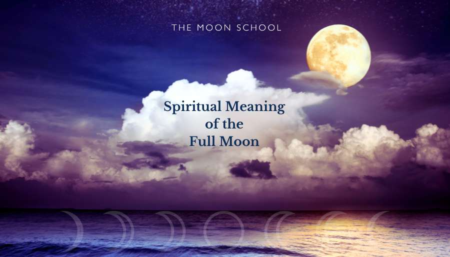 Spiritual significance of the full Moon's phases rising over ocean
