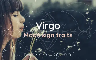 Natal Moon sign in Virgo woman blowing dandelion