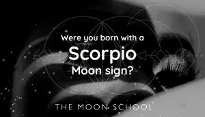 Close up of a natal scorpio moon sign woman