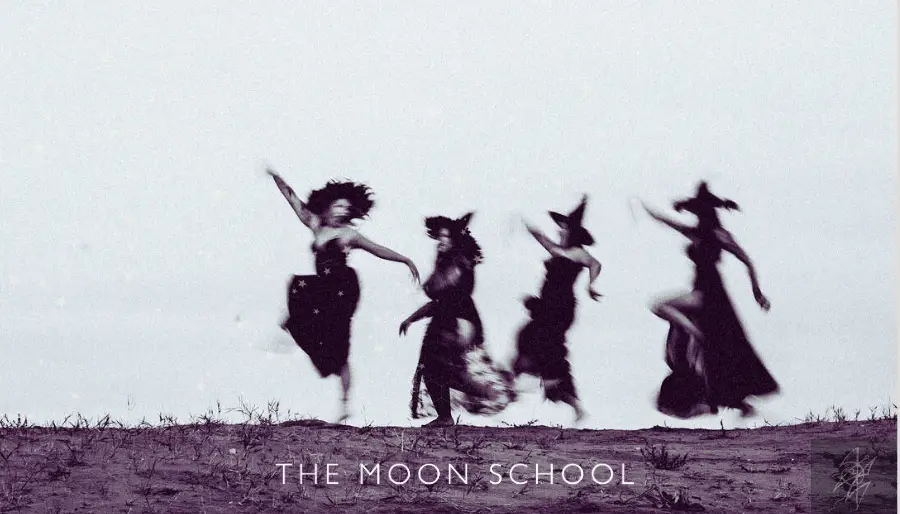 Witchy women running doing new moon rituals and new moon rituals
