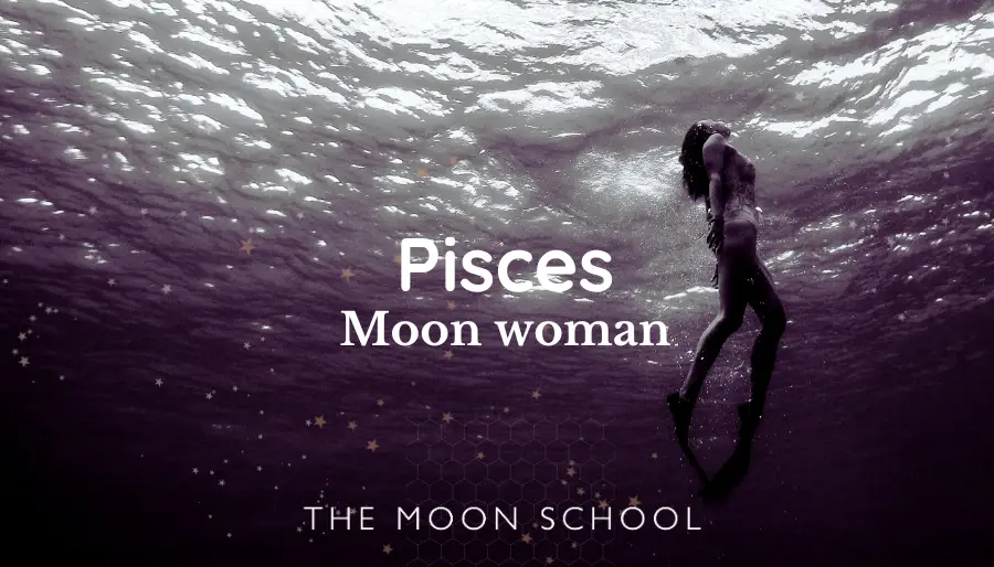 Moon in Pisces Woman swimming underwater