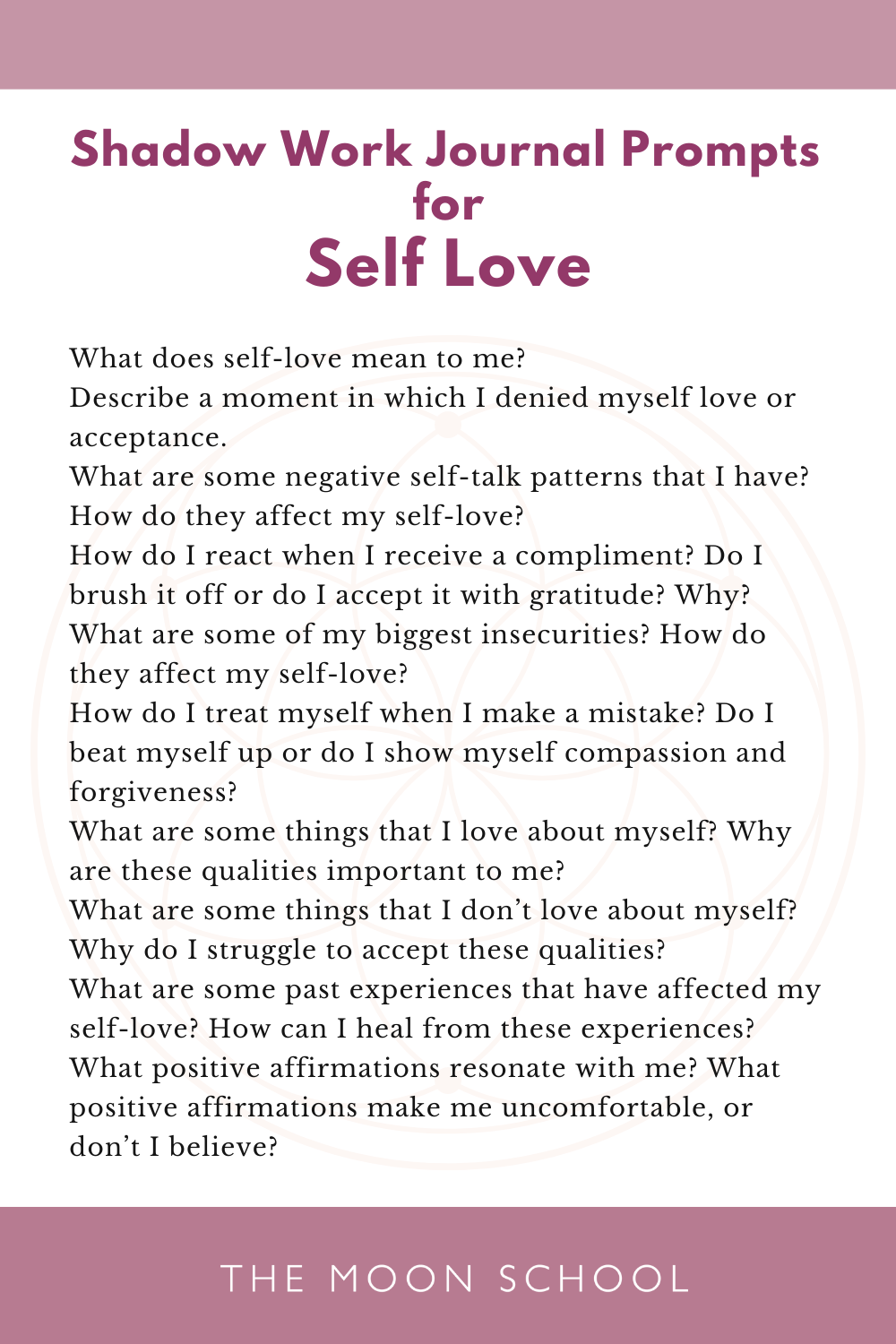 List 0f 10 Shadow Work Journal Prompts for Self Love