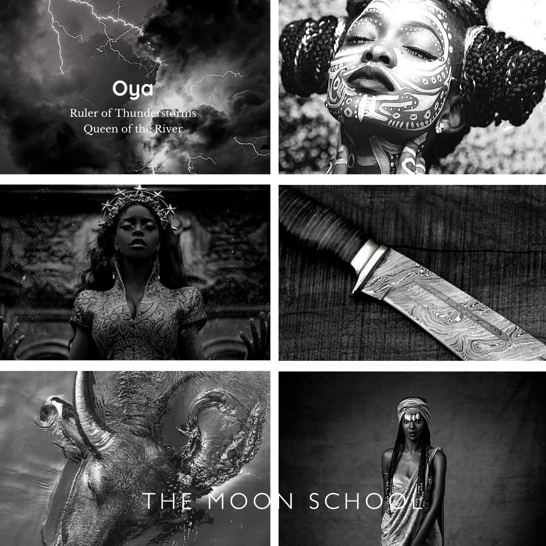 Montage of dark goddess  Oya aesthetic images