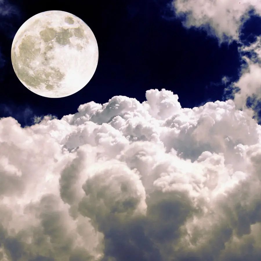 Full Moon in dramatic sky