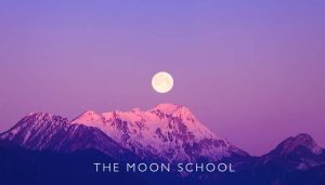 Gemini Full Moon (beaver Moon) rising over horizon into pink sky