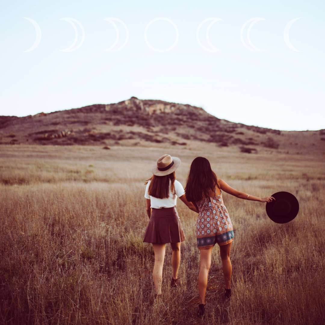 sisters under the waning phase of the Moon