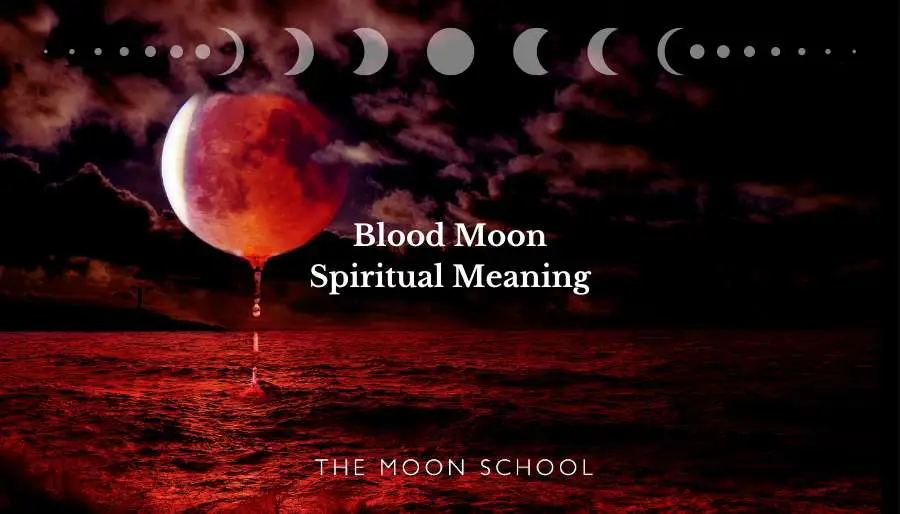 red Moon rising over the sea dripping blood