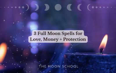 Full Moon ritual for money and protection with candles