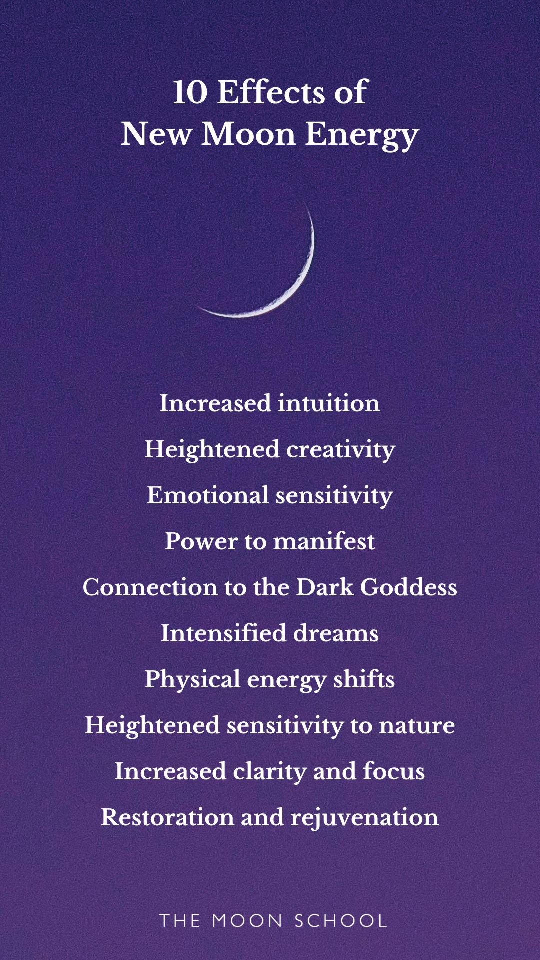 New Moon energy affects