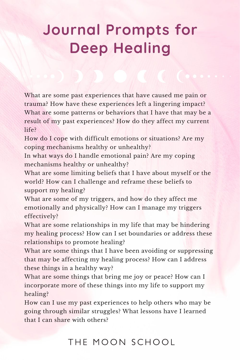Journaling prompts for deep healing