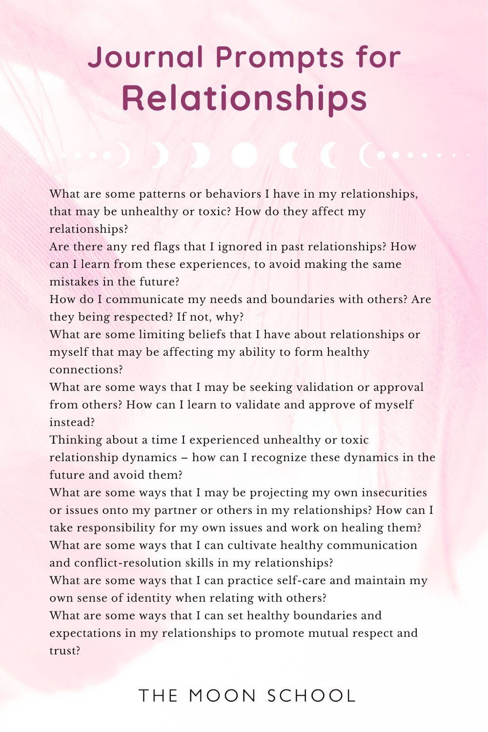 List of journaling prompts to heal relationships