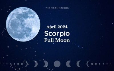 Scorpio Full Moon in dark sky