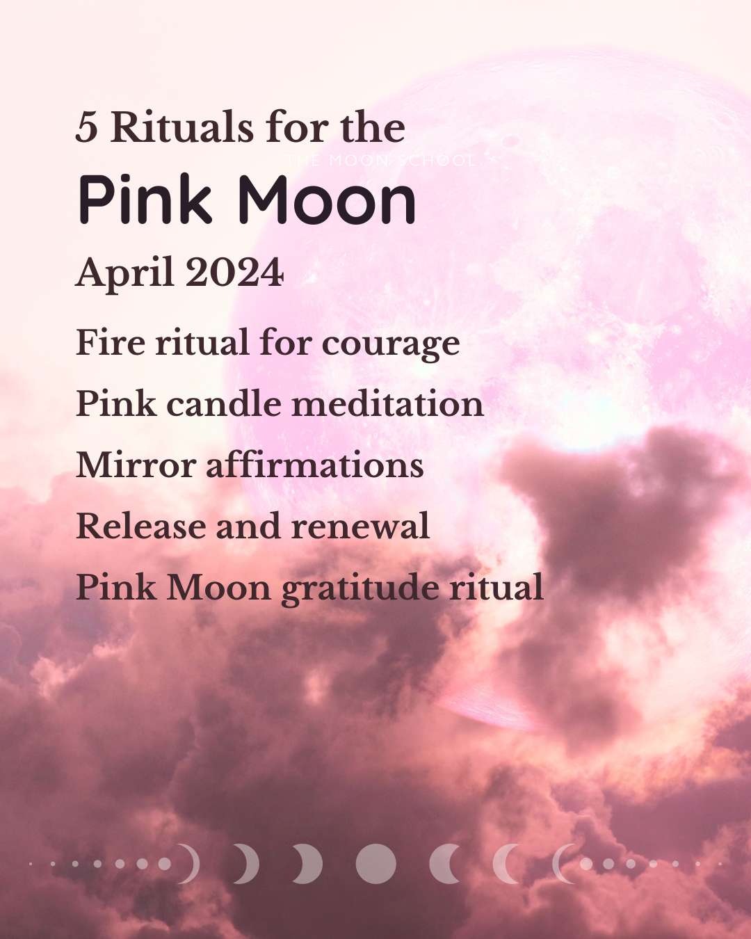 List of 5 rituals to perform on the Pink Moon