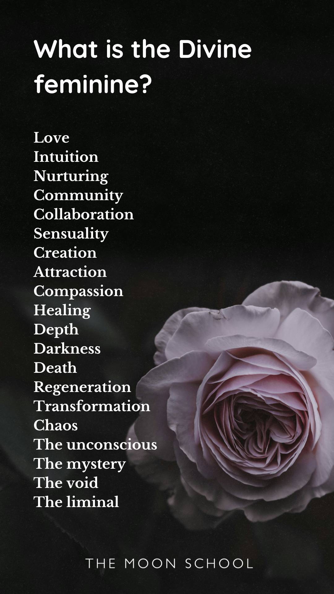 List of divine feminine traits and qualities