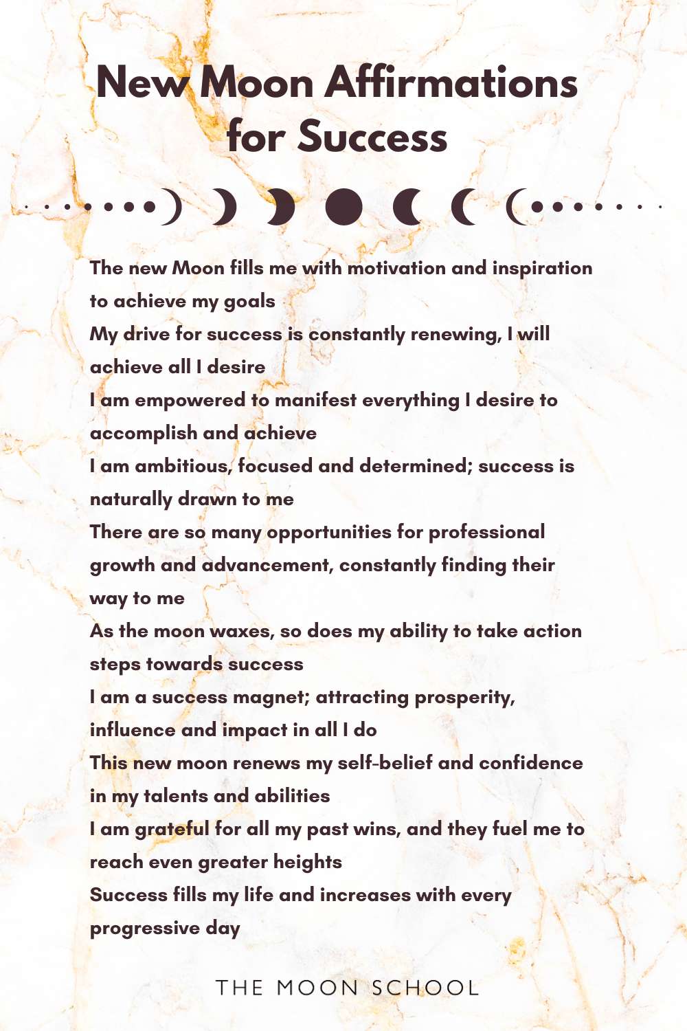 new Moon affirmations to call in greater success