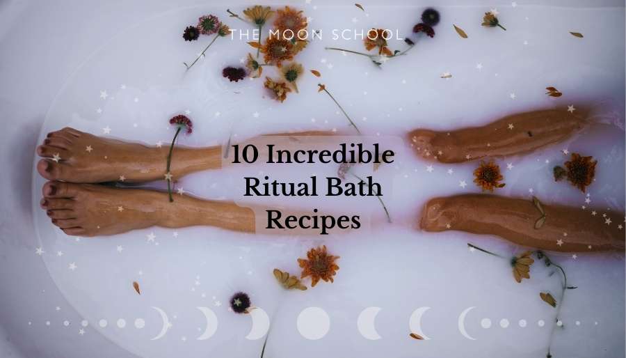 womans legs and feet in a divine spiritual bath soak