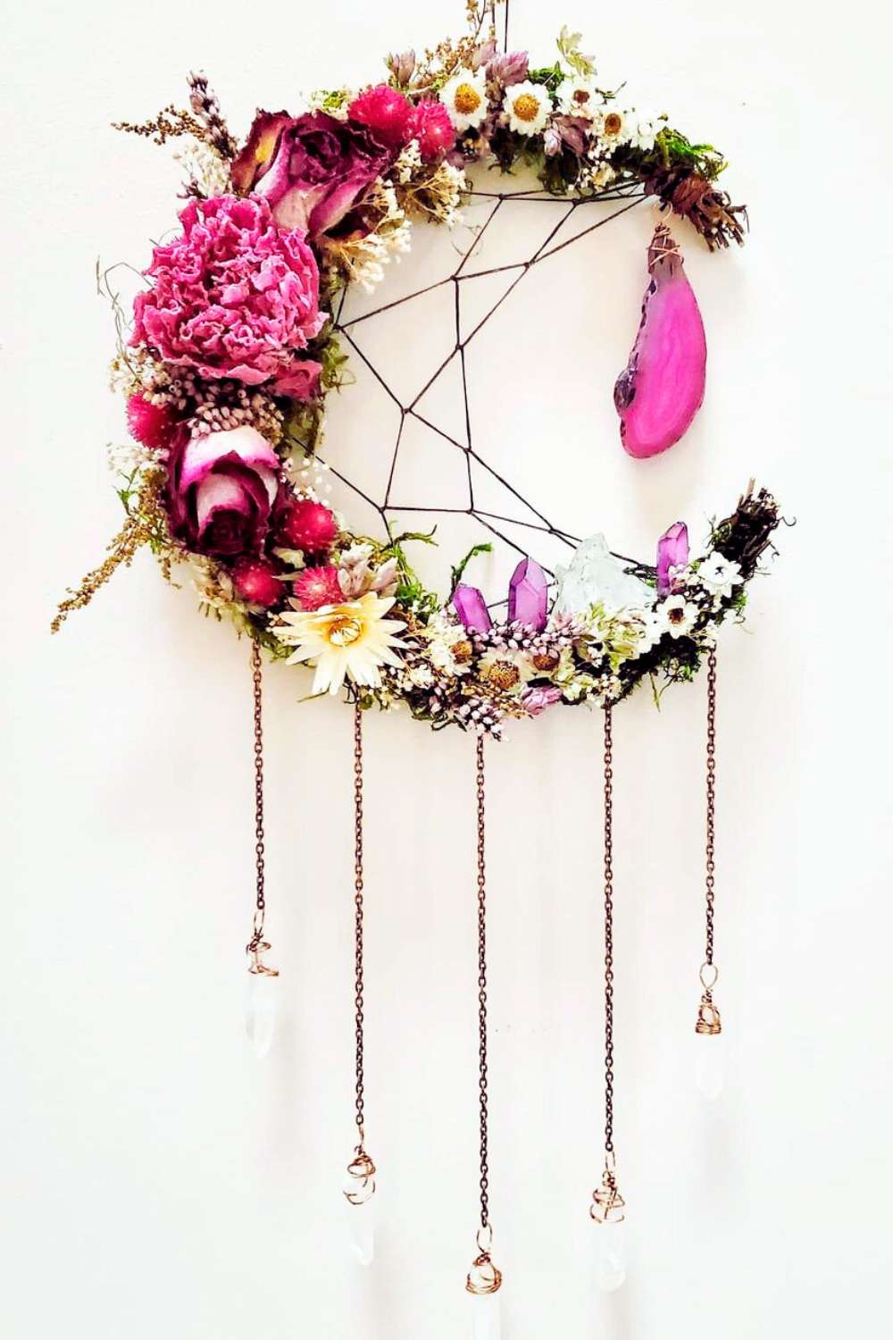 Crescent Moon wreath craft for witches