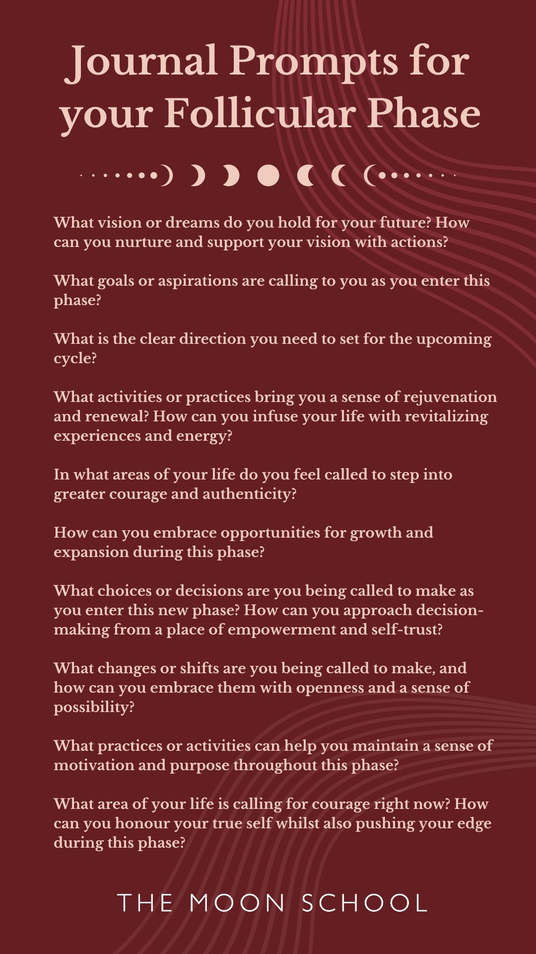 Follicular Phase journal prompts for menstrual cycle awareness
