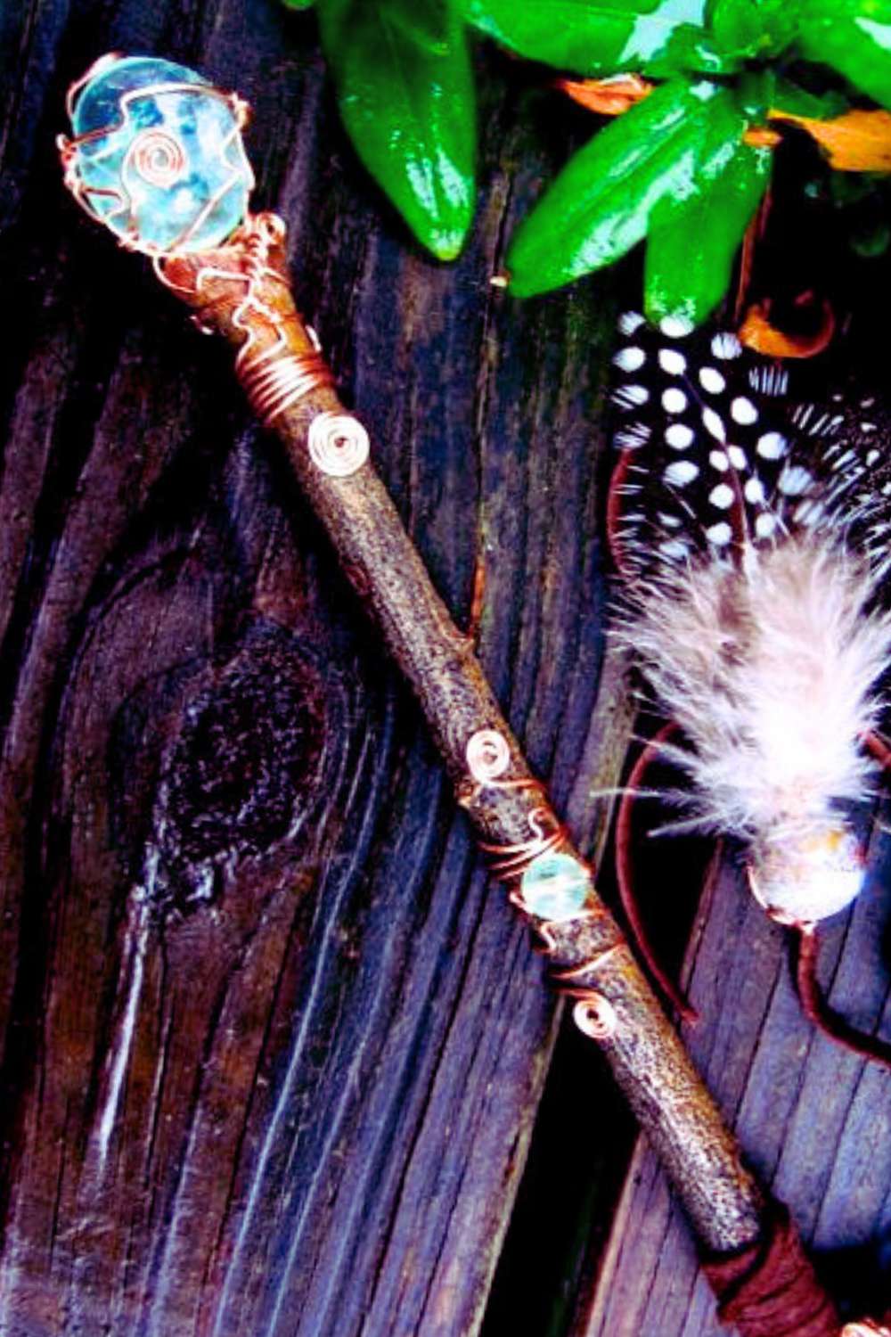 beautiful DIY crystal wand