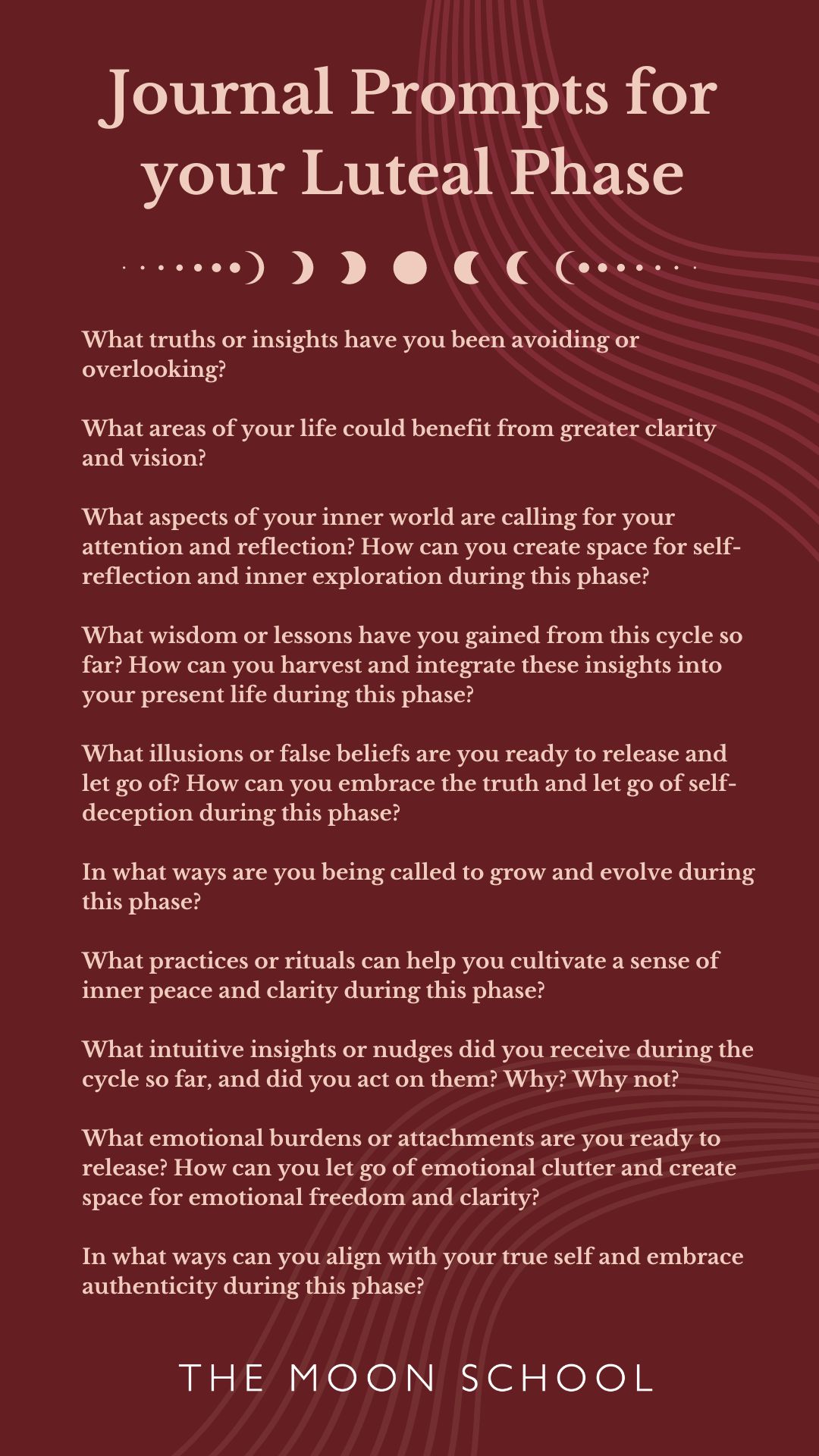 Luteal Phase journal prompts for menstrual cycle awareness