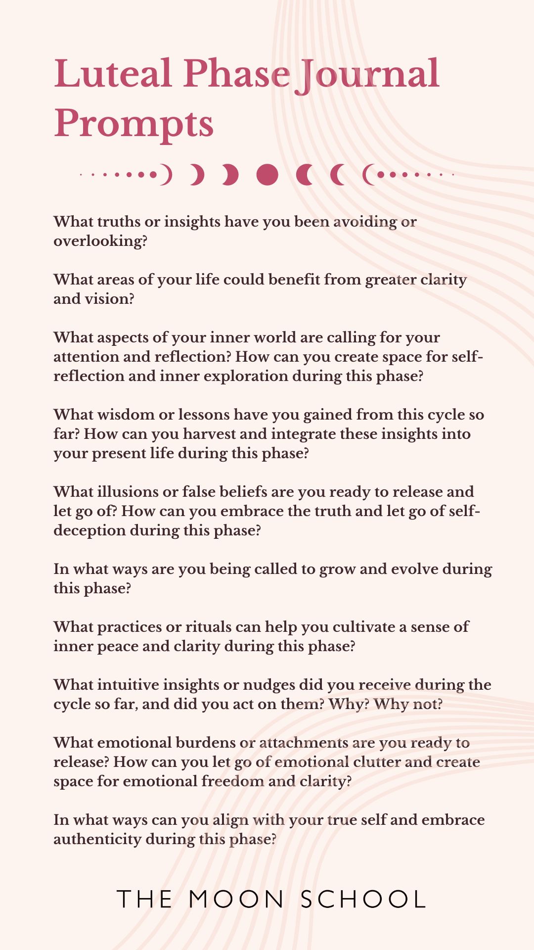 Luteal Phase journal prompts