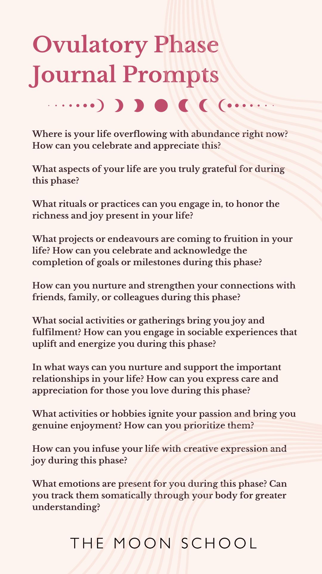 Ovulatory phase journal prompts