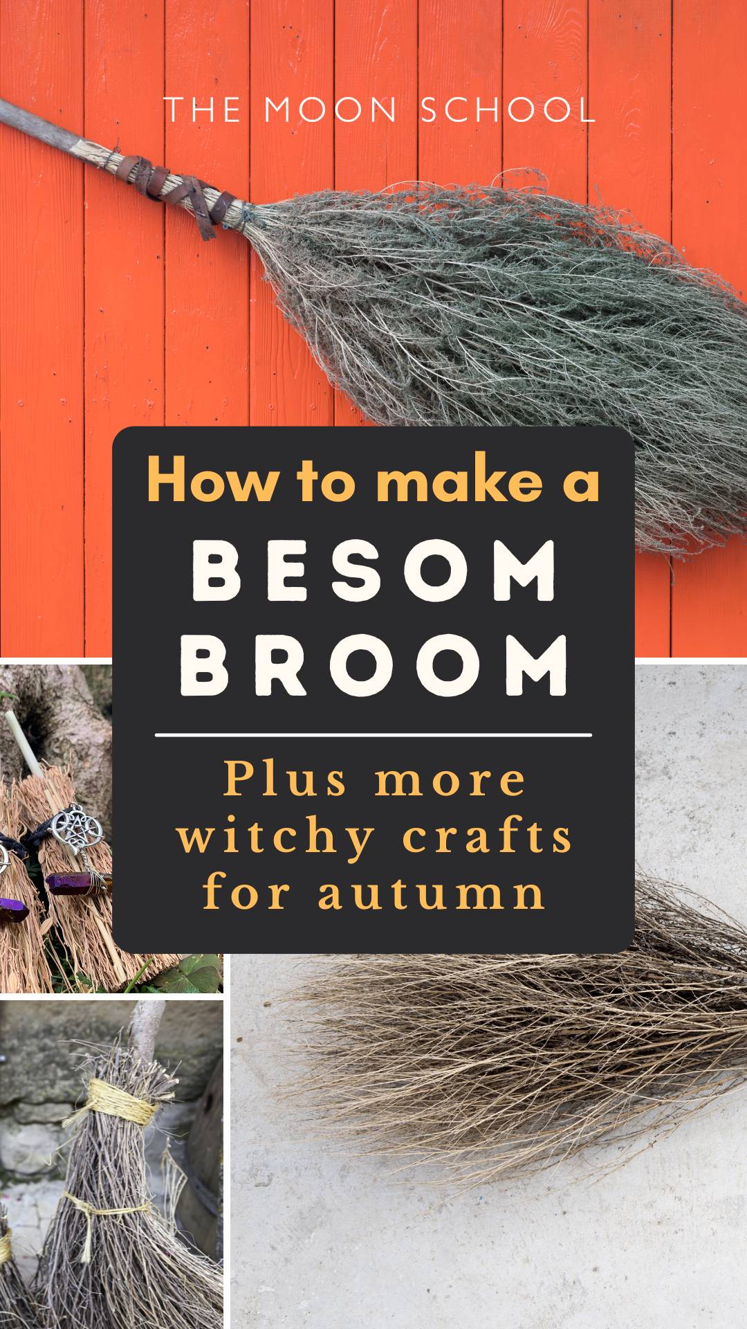 DIY Besom broom witches broom tutorial craft activity 