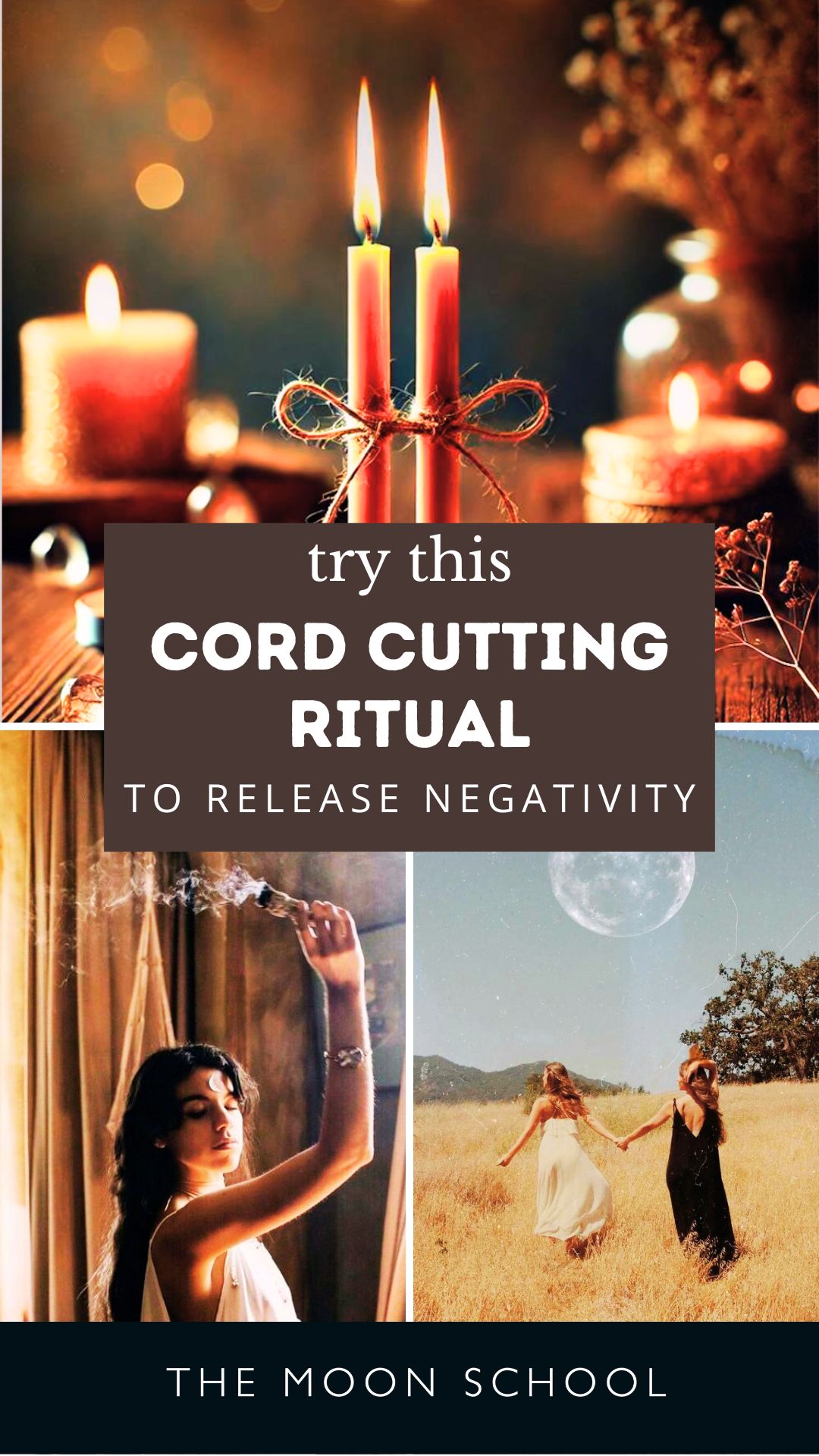 Cord Cutting ritual collage pin to release negativity
