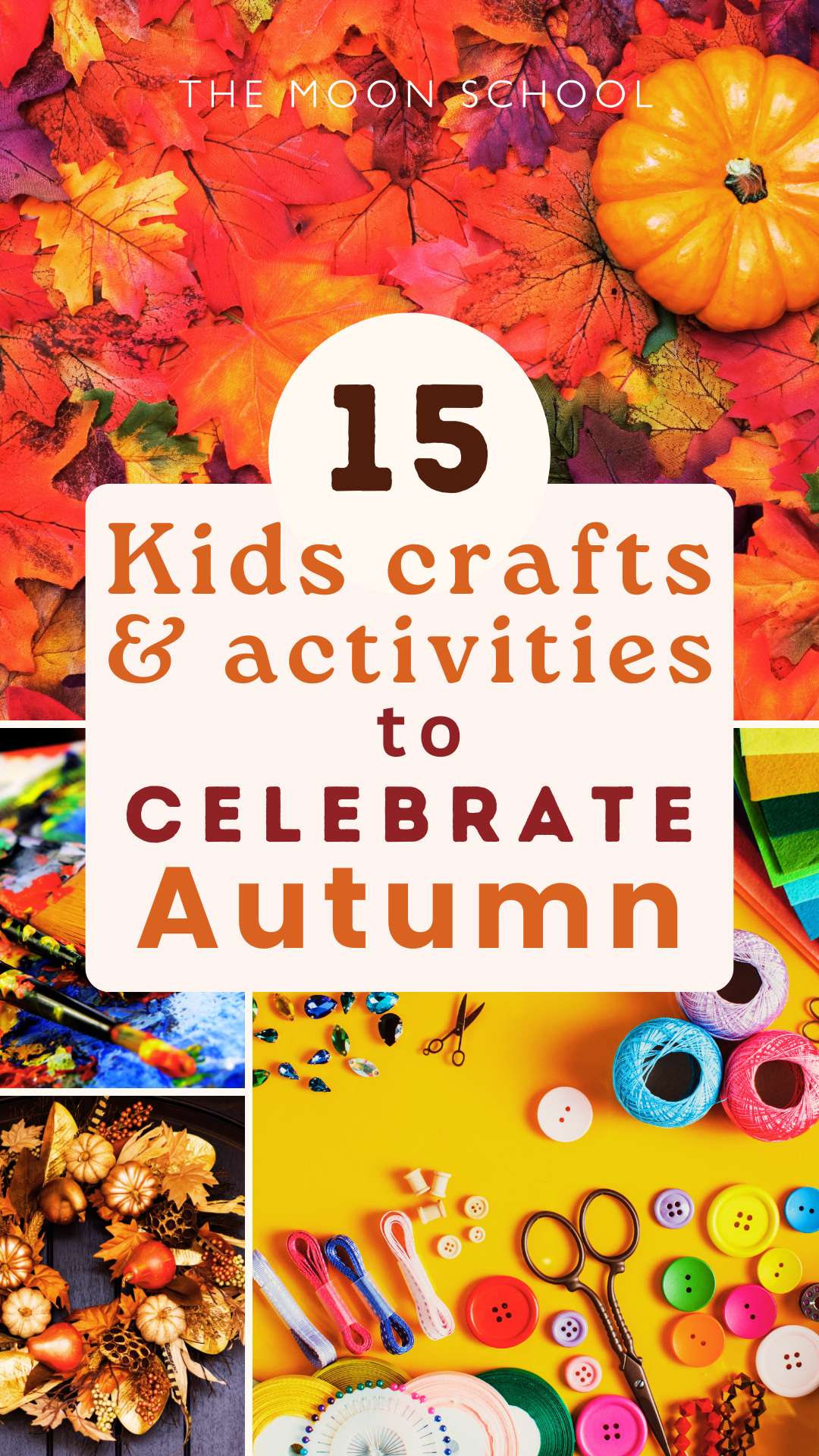 Kids autumn crafts ideas including Leaf rubbings<br />
Nature mandalas<br />
Moon phase mobile<br />
Dream pillows<br />
Acorn cap animpas<br />
Nature journaling<br />
Harvest basket weaving<br />
Autumn wreaths<br />
Sun prints<br />
Seed bombs<br />
Nature paintbrushes<br />
Gourd painting<br />
Story stones<br />
Gratitude tree<br />
Autumn spirit dolls<br />
