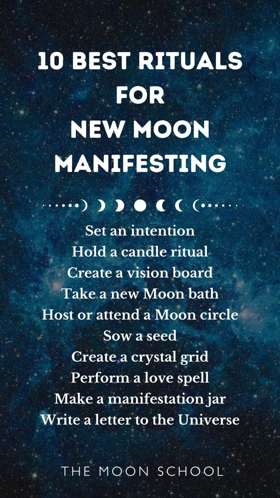 10 Unique New Moon Manifestation Rituals | The Moon School