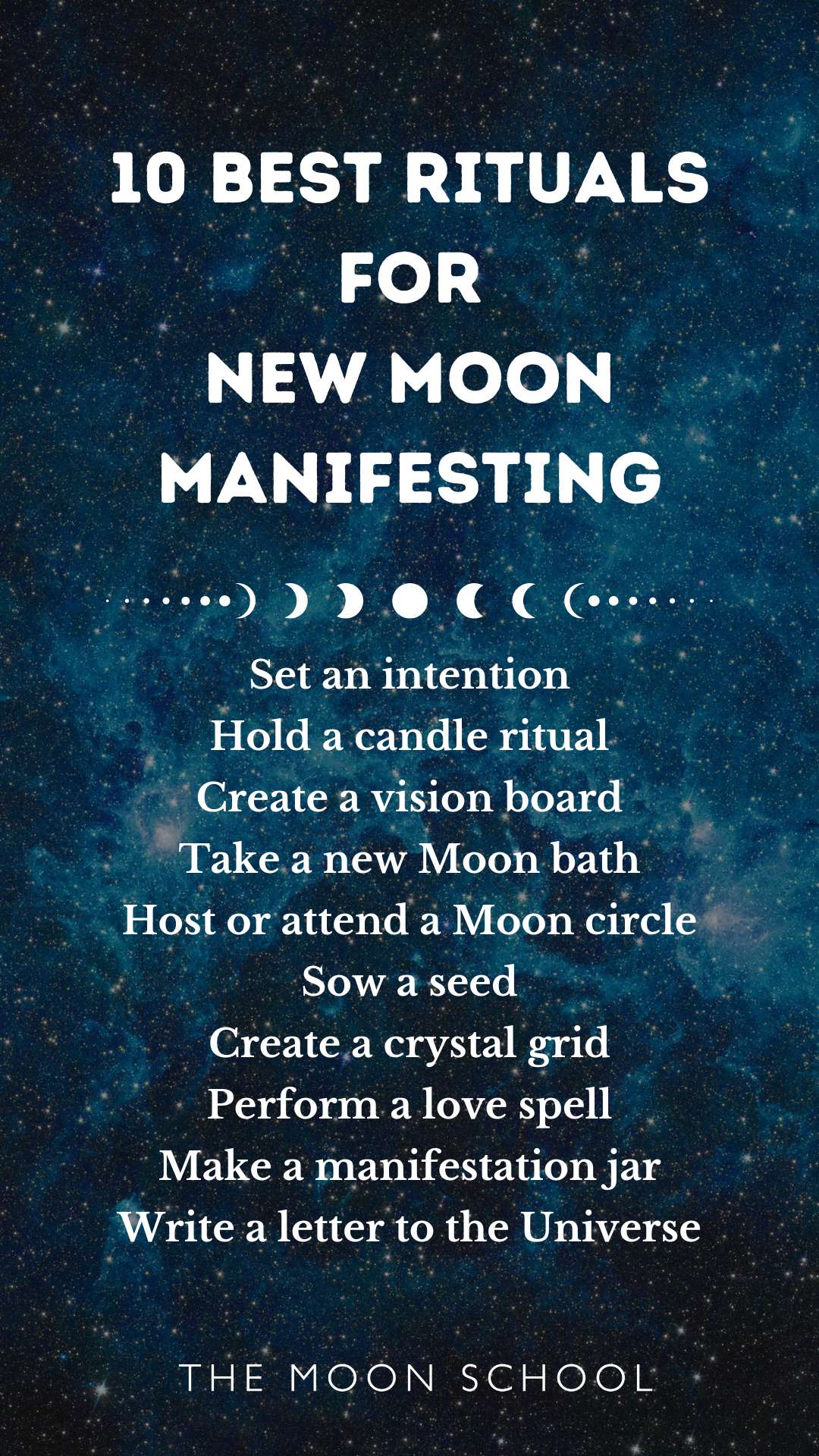 10 Unique New Moon Manifestation Rituals The Moon School