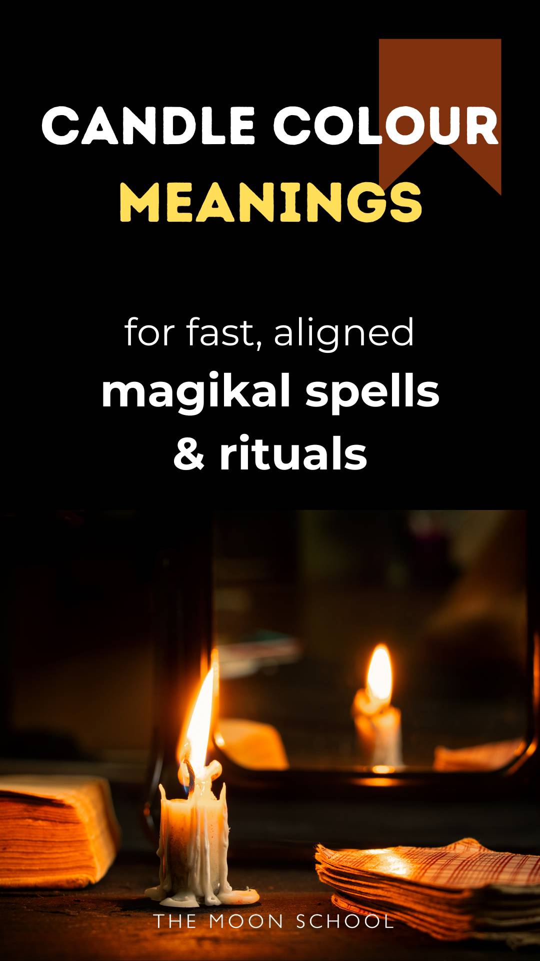 Candles used in witchcraft with text candle colour meanings