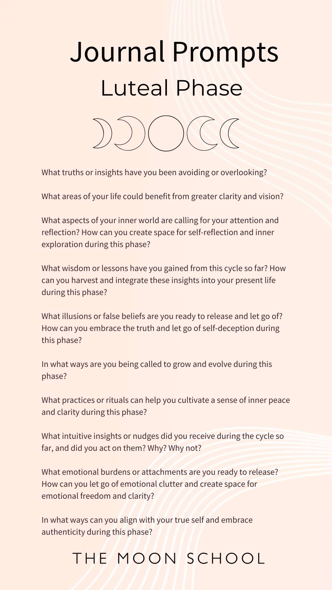 Luteal Phase journaling prompts for menstrual ritual