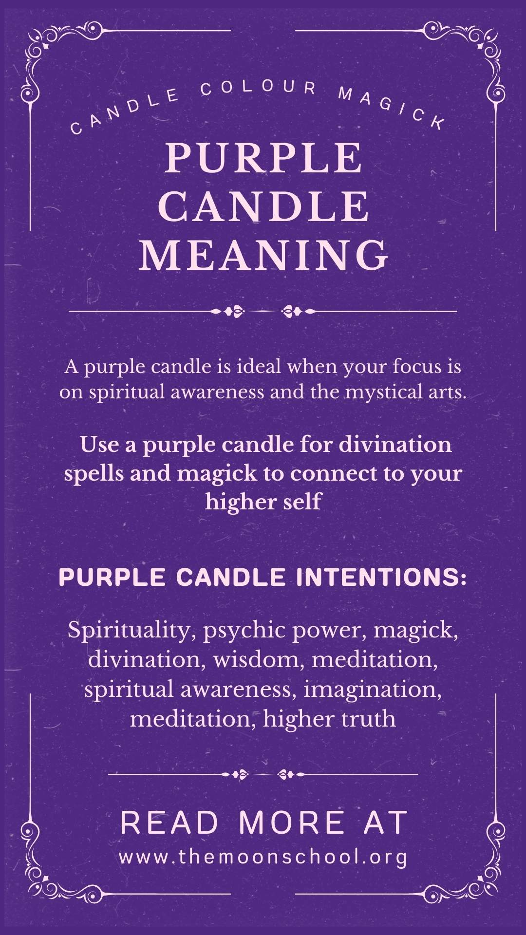 Purple Candle Magic Love Spell chart ritual 