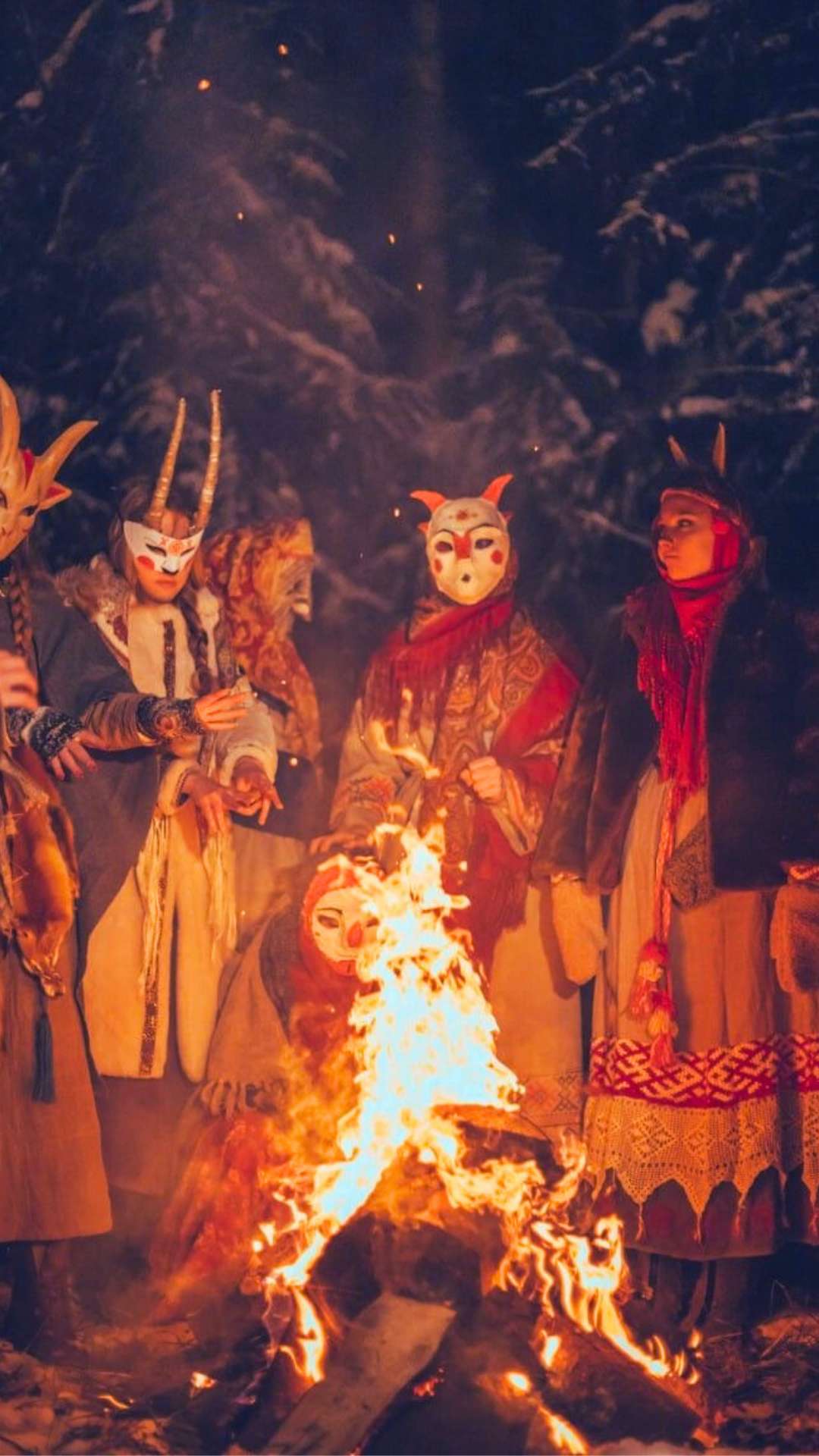 Samhain solstice celebration ideas masks by Diana Renzhina