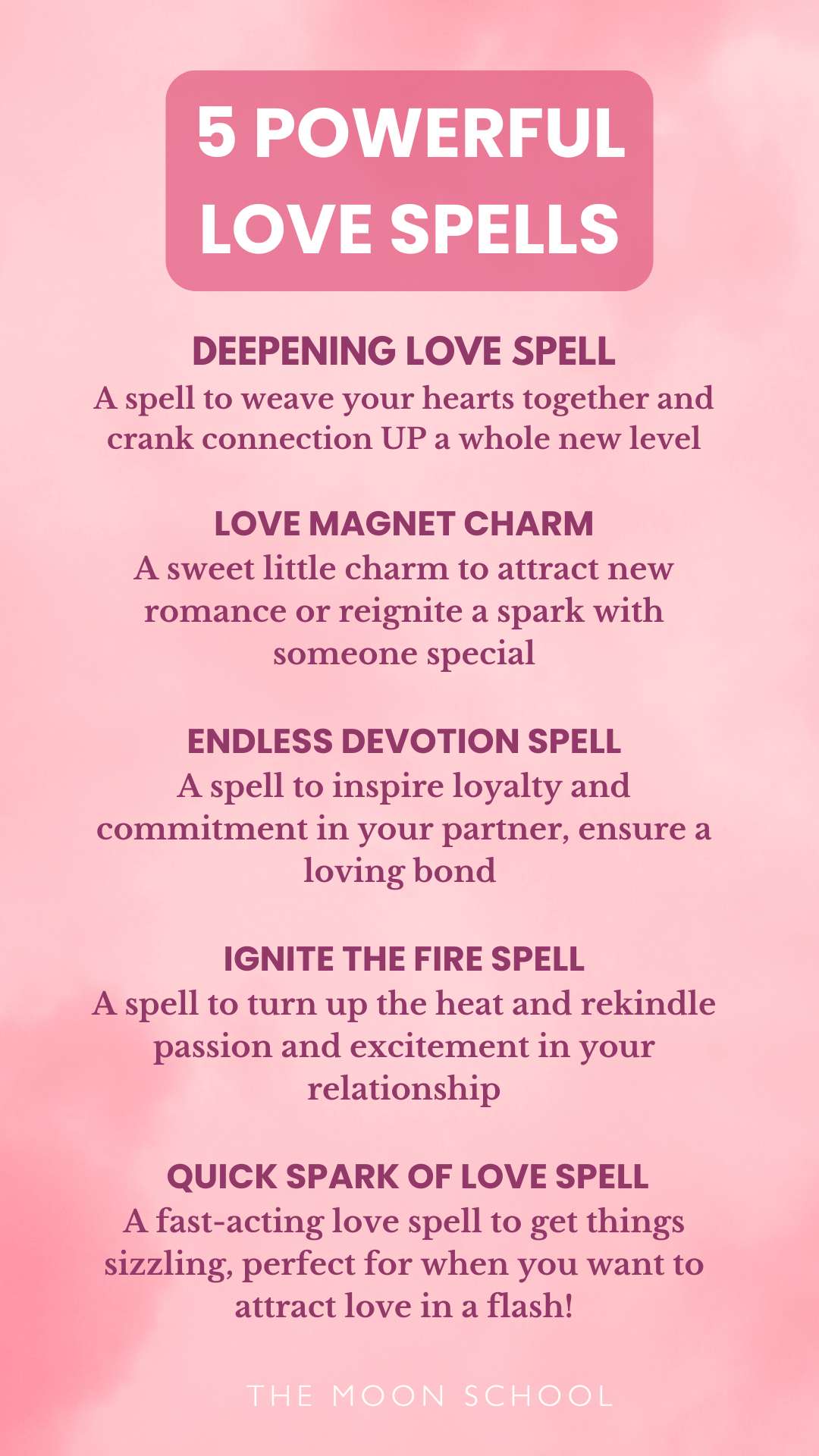 List of 5 beginners love spells to do love magick