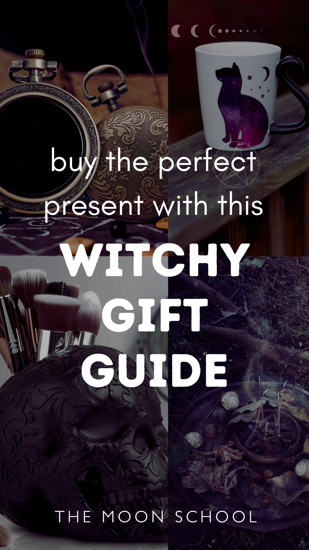 Witchy and wiccan Christmas gift collage 