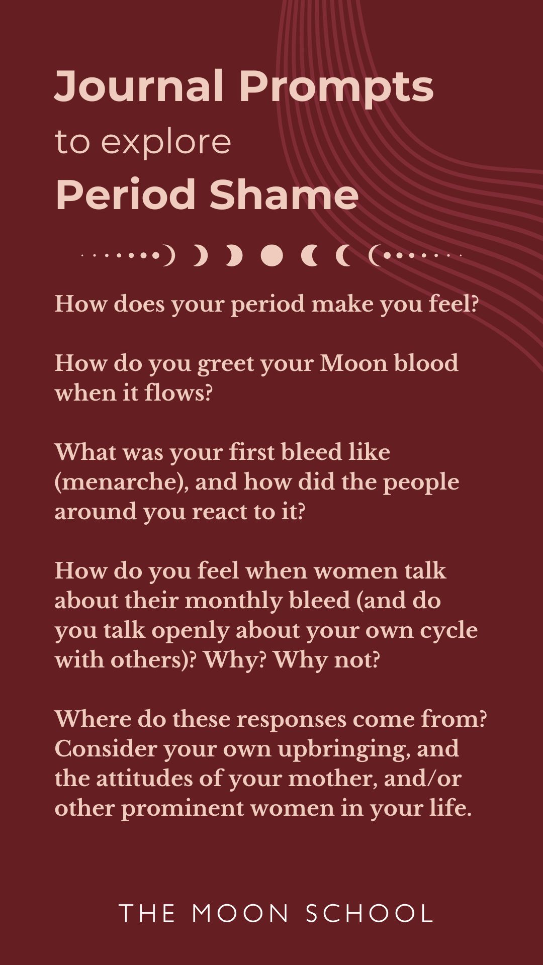 Journaling prompts for menstruation and menstrual rituals