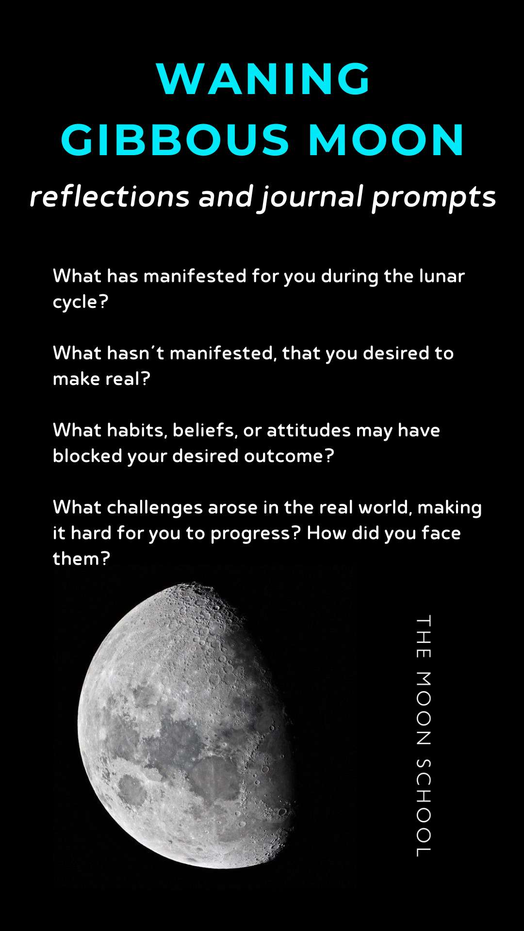 waning gibbous moon journalling prompts for better manifesting techniques
