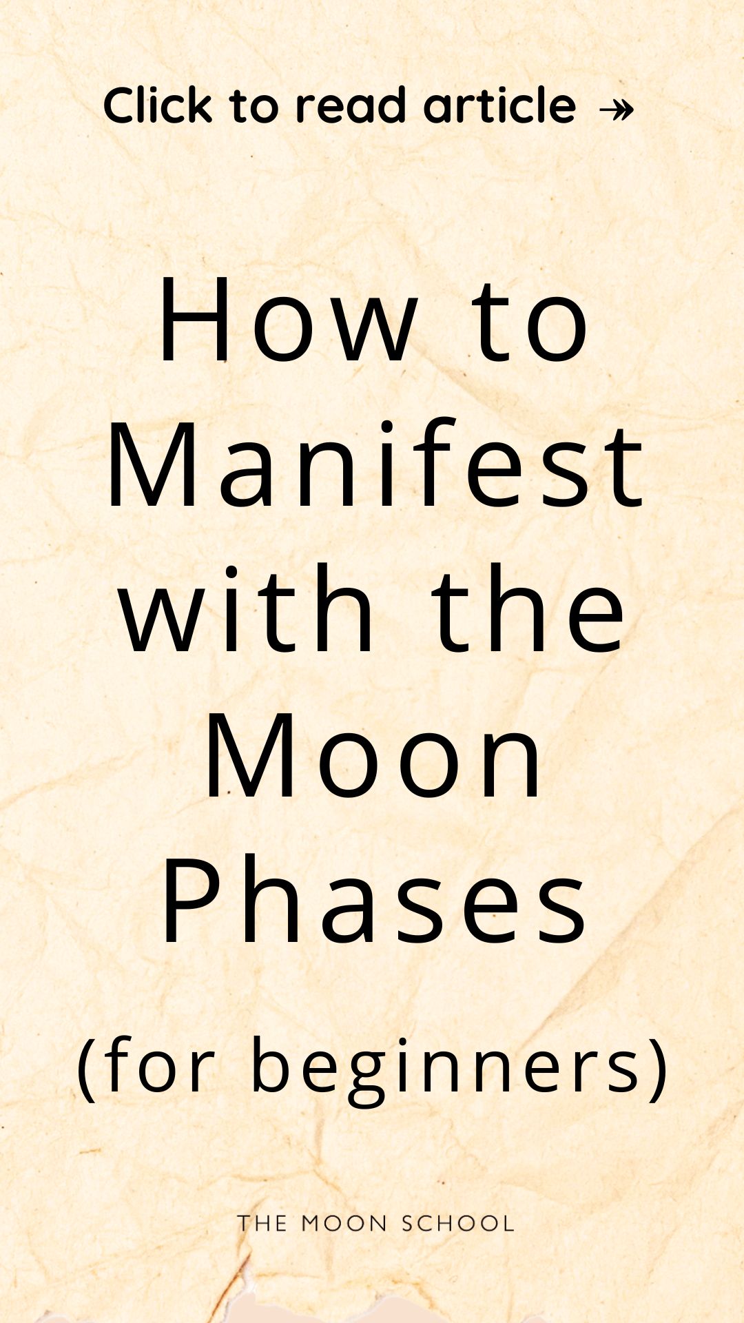 How to Manifest with the Moon Phases on cream grimoire paper background