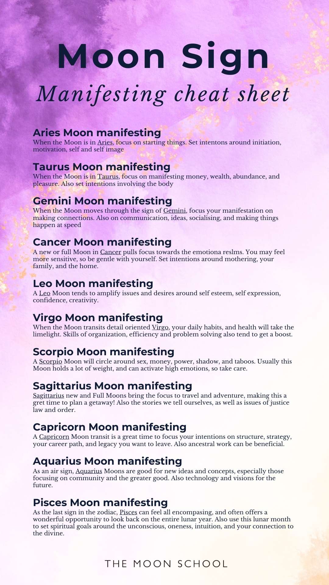 moon magic quick guide to manifest using lunar astrology moon zodiac signs