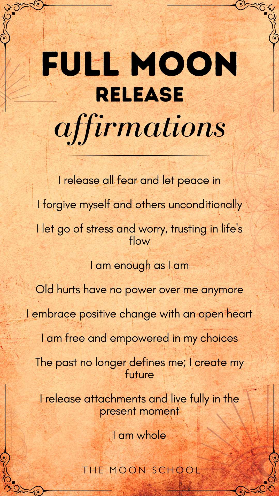 full moon release affirmations for letting go ritual and full moon prayer