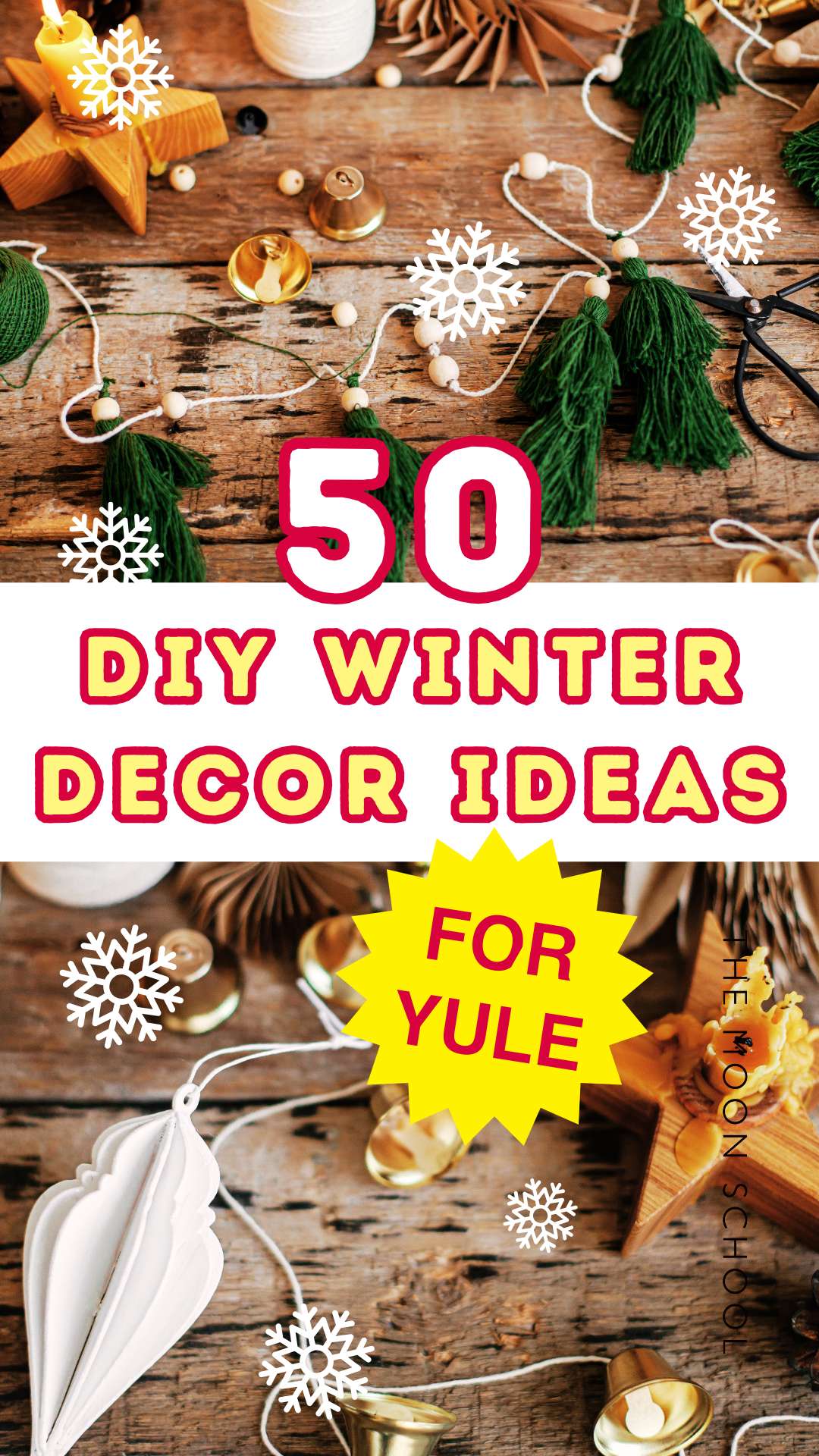 Star garland DIY Decor project for winter