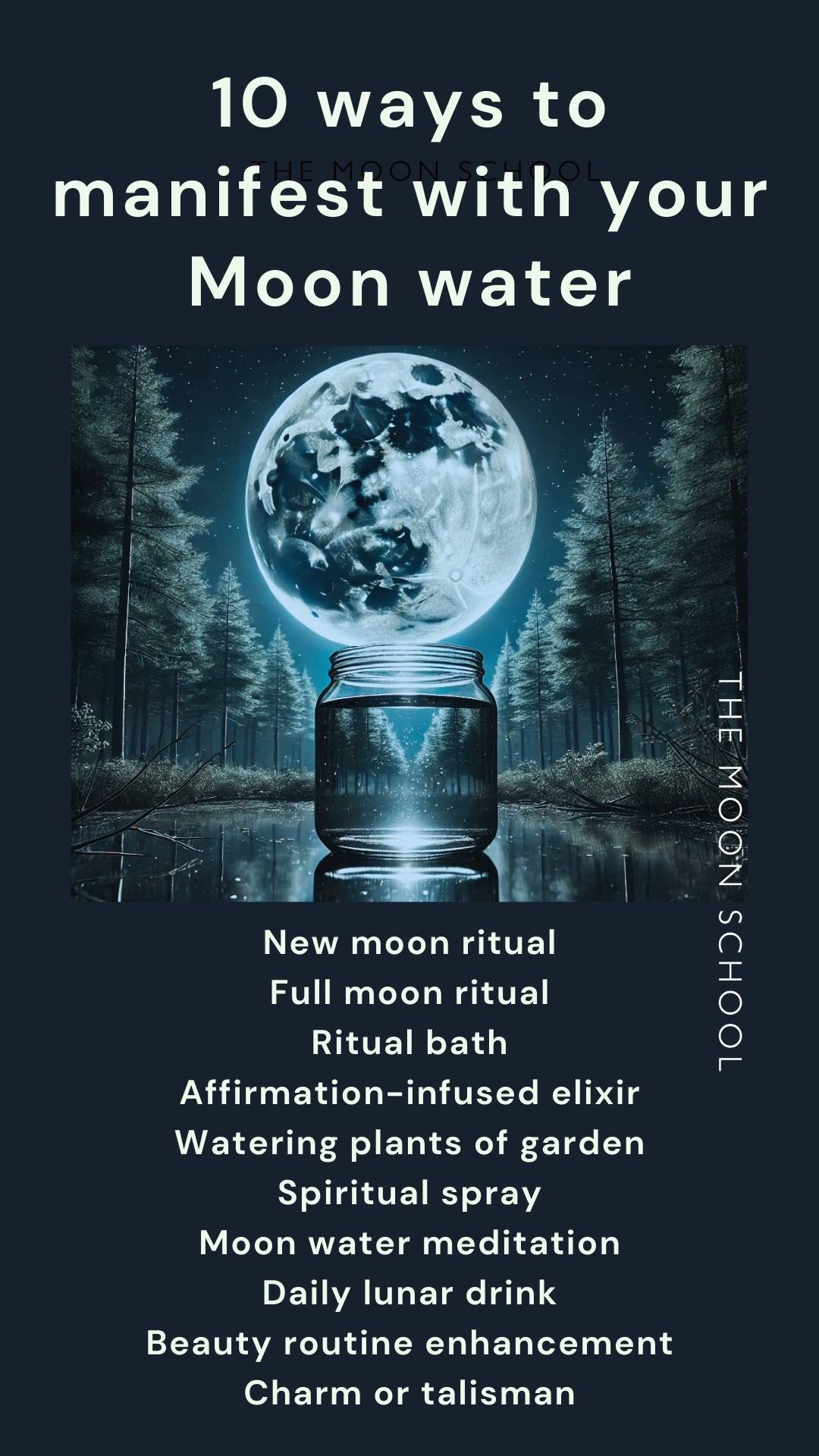 List of ways to manifest with moon water and spell recipes to use