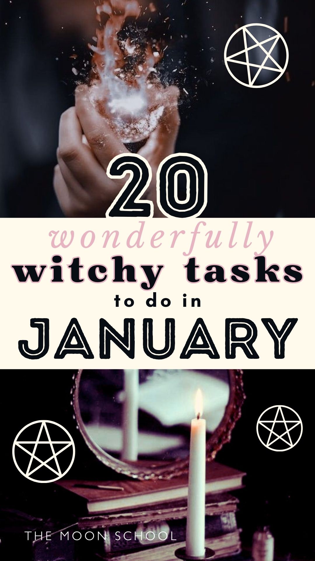 2 images of Candle magick in january