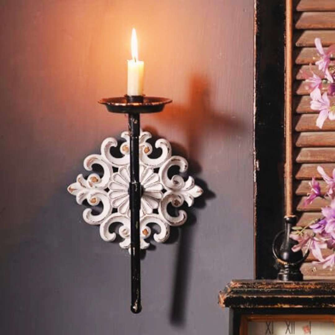 boho shabby chic wall sconce candle holder