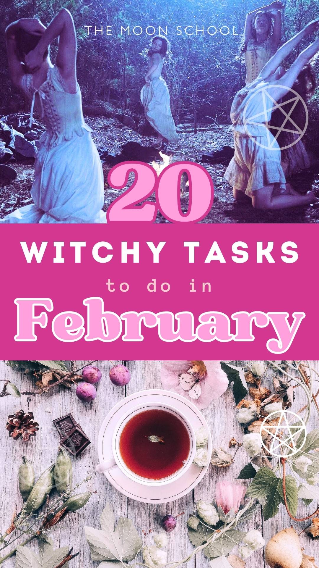 Collage of Love spell s for February Witchcraft